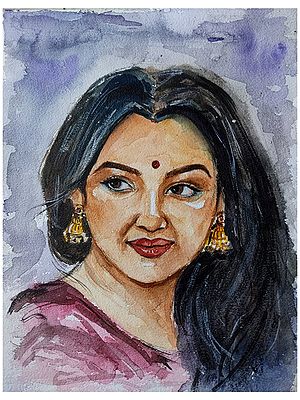 Portrait of Lady | Watercolor | Kanak Wagh