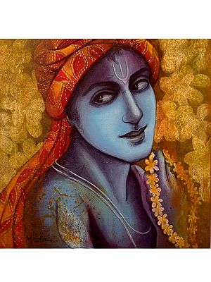 Madhav - Lord Krishna | Acrylic on Canvas | By Monalisa Sarkar