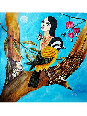 Alone Beautiful Painting | Acrylic On Canvas | By Salisalima Ratha