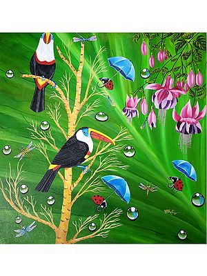 Dew Drops | Acrylic On Canvas | By Salisalima Ratha