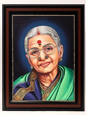 M. S. Subbulakshmi Framed Tanjore Painting
