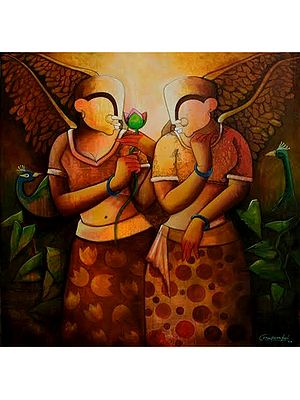 Friendship Of Each Other | Acrylic On Canvas | By Anupam Pal