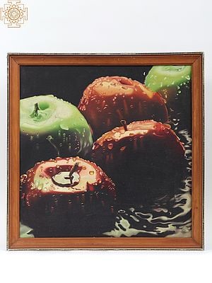 Apples in The Rain | Framed Oil Painting