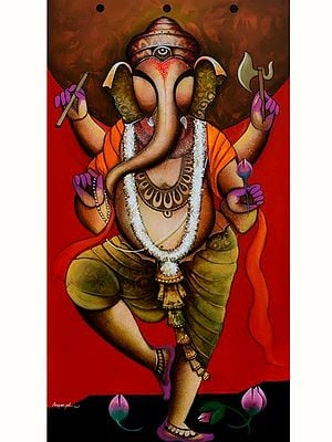 Lord Ganesha | Acrylic On Canvas | By Anupam Pal