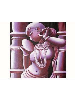 Apsara Shringar | Acrylic On Mounted Canvas | By Rohini R Sundar