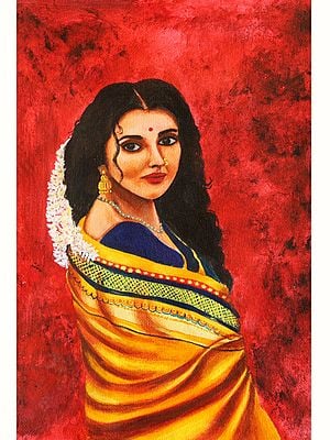 Alluring Beauty | Acrylic on Mounted Canvas | By Rohini R Sundar