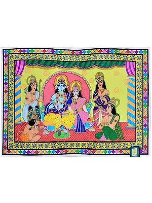 Shri Ram Darbar | Watercolor On Paper | By Chetansi