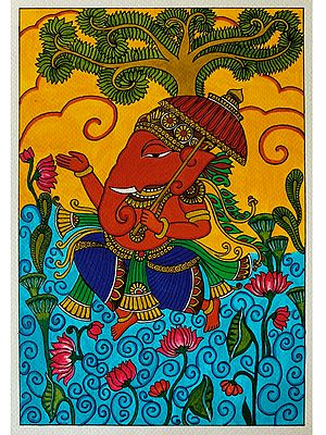 Vaaman Avtaar Ganesha | Acrylic Color And Black Pigment Pen | By Sneha Gupta