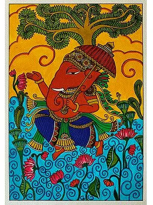 Vaaman Avtaar Ganesha | Acrylic Color And Black Pigment Pen | By Sneha Gupta