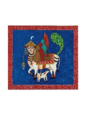 Goddess Kamdhenu | Acrylic Color on Paper | By Sneha Gupta