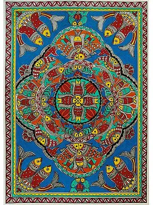 Matsya Raas | Acrylic Color On Paper | By Sneha Gupta