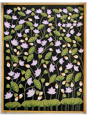 Pink Lotus | Natural Color on Cotton Cloth | By Jagriti Bhardwaj