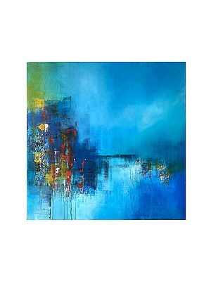 Rise - Think Of Blue | Acrylic On Canvas | By Asmita Patil