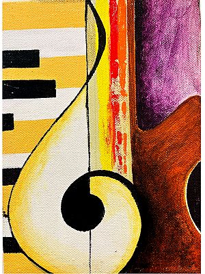Music On Wall | Acrylic On Canvas