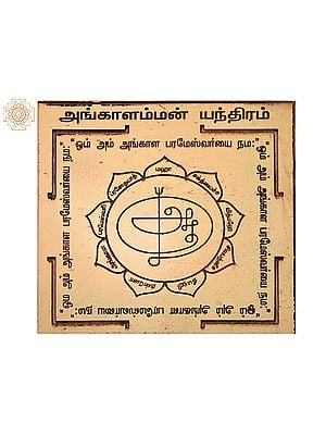 Copper Angalamman Yantra (அங்காளம்மன் யந்திரம்) in Tamil
