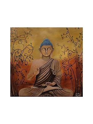 Buddha In Vitarka Mudra | Canvas Painting