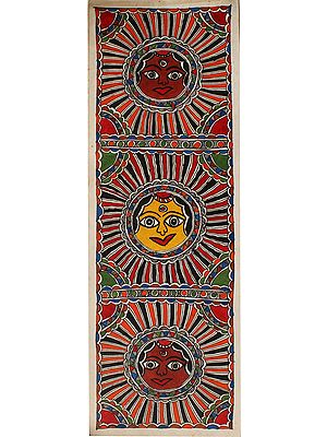 Three Suns | Madhubani Painting