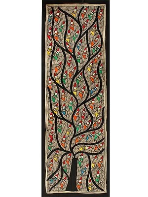 Tree of Life with Birds | Madhubani Painting