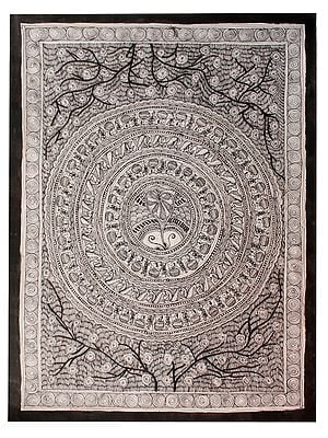 Detailed Mandala Art With Branches | Madhubani Painting