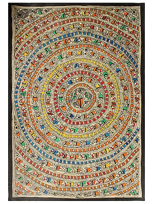 Mandala : Godna Style | Madhubani Painting