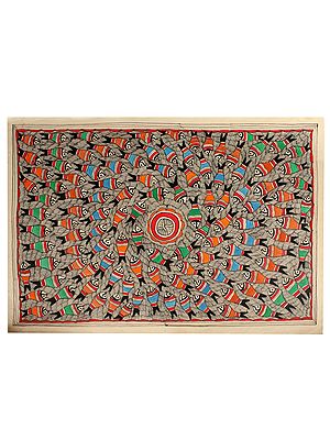 Beautiful Fish Mandala | Madhubani Painting