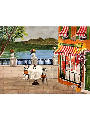 Seaside Café | Watercolour Painting