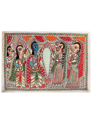 Jaimala of Siya - Rama | Madhubani Painting
