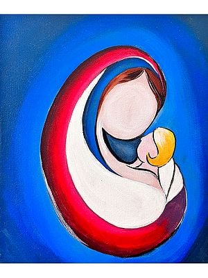 Motherhood | With Frame | Painting by Shally Verma