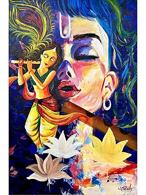 Radha Krishna Love | Painting by Shaily Verma