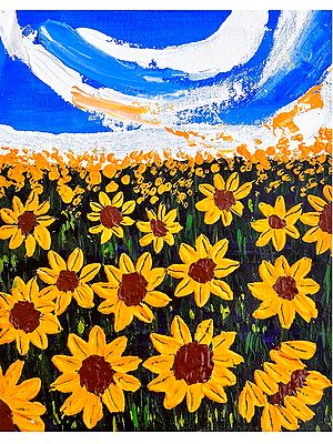 Sunflowers | Without Frame | Painting by Shally Verma