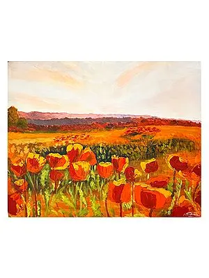 Tulip Tales | Without Frame | Painting by Shaily Verma