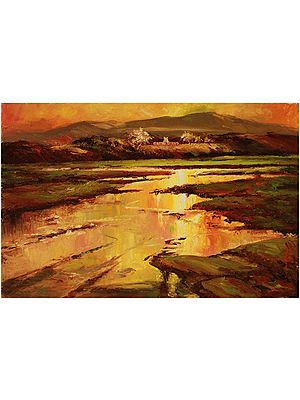Evening Lake Landscape | Oil On Canvas