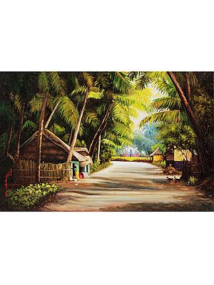 South Indian Village Landscape | Oil On Canvas