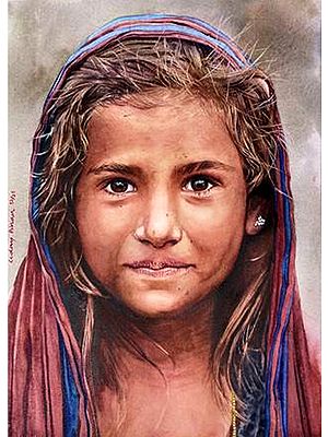 Descendant Indian Girl | Watercolour On Paper