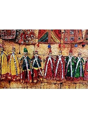 Traditional Rajasthani Puppets | Watercolour On Paper