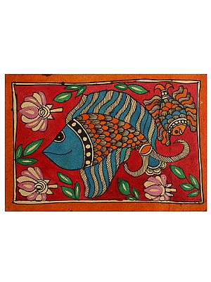 Multicolor Fishes | Madhubani Painting