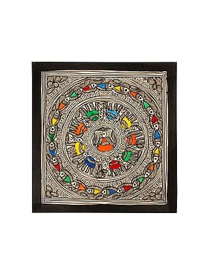Running In Circle Mandala Art | Madhubani Painting | Handmade Paper