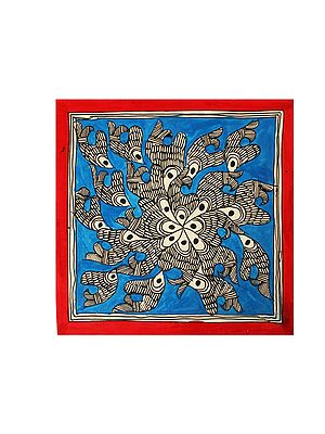 Mating Fishes | Madhubani Painting | Handmade Paper