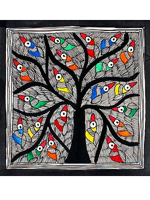 Long Branches Tree of Life | Madhubani Painting | Handmade Paper