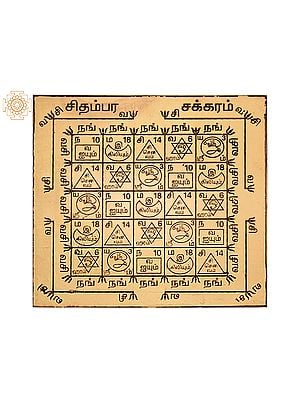 Copper Chidambara Chakra Yantra (சிதம்பர சக்ர யந்திரம்) in Tamil