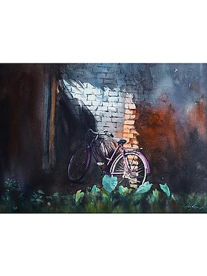 Cycle | Watercolor Painting by Achintya Hazra