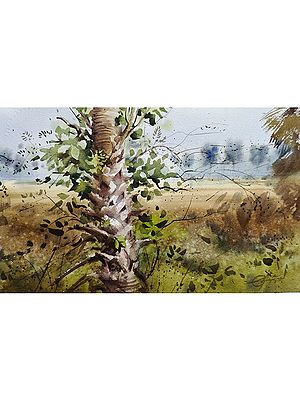 Rural Landscape | Watercolor Painting by Achintya Hazra