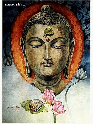 Lord Buddha | Watercolor Painting by Sarat Shaw
