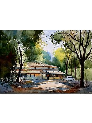 Back to My Village | Watercolor Painting by Abhijeet Bahadure