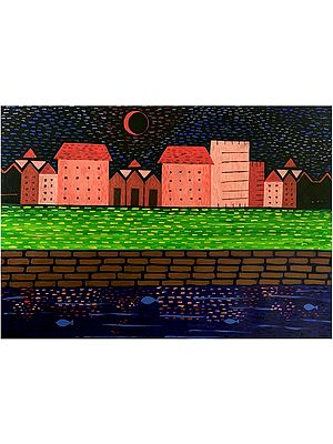 Night View | Acrylic on Oil | Arpa Mukhopadhyay