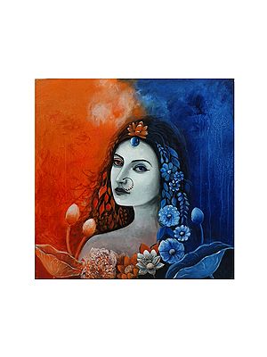 Draupadi | Acrylic on Canvas | Painting by Gayatri Mavuru