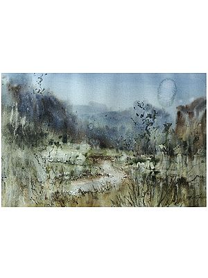 Empty Field | By Achintya Hazra | Loose Watercolor Painting