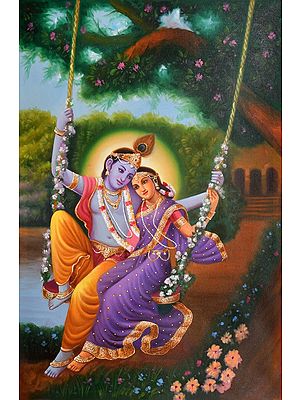 Krishna With His Bashful Beloved