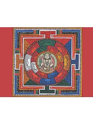 Newari Medicine Buddha Mandala (Brocadeless Thangka)