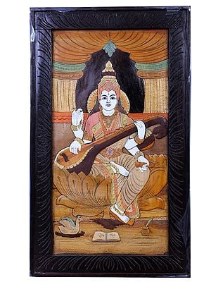 Goddess Saraswati | Mysore Painting